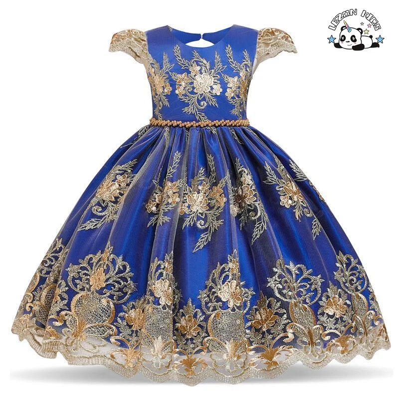 LEZONKIDS - New Fashion Sequin Flower Princess Dress Kids Birthday Wedding Toddler Baby Girls Clothes Children Clothing Dress for Kids